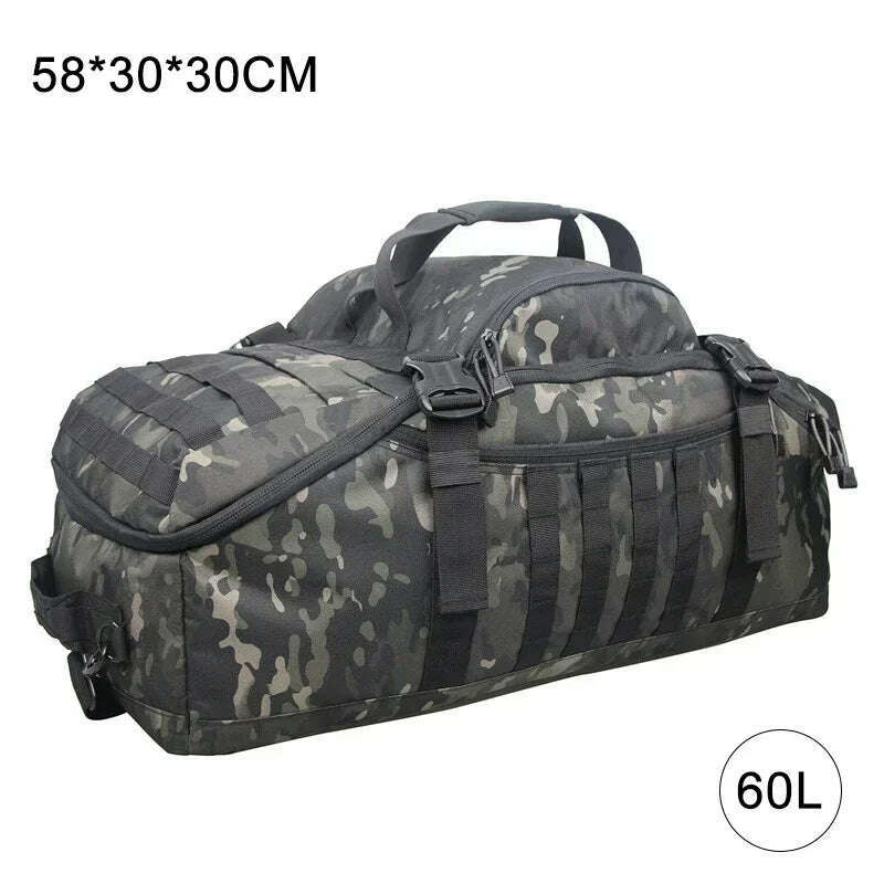 40L 60L 80L Travel Duffel Bag Military Tactical Backpack with Adjustable Strap Weekender Bag for Men Women Waterproof Gym Bags - KIMLUD