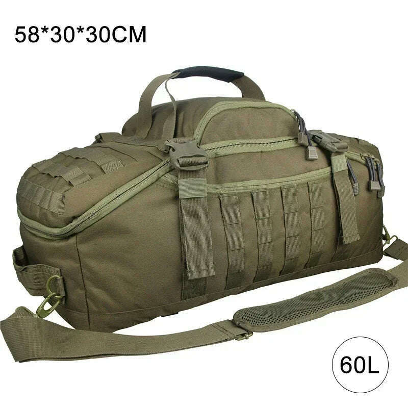 40L 60L 80L Travel Duffel Bag Military Tactical Backpack with Adjustable Strap Weekender Bag for Men Women Waterproof Gym Bags - KIMLUD