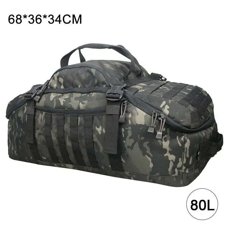 40L 60L 80L Travel Duffel Bag Military Tactical Backpack with Adjustable Strap Weekender Bag for Men Women Waterproof Gym Bags - KIMLUD