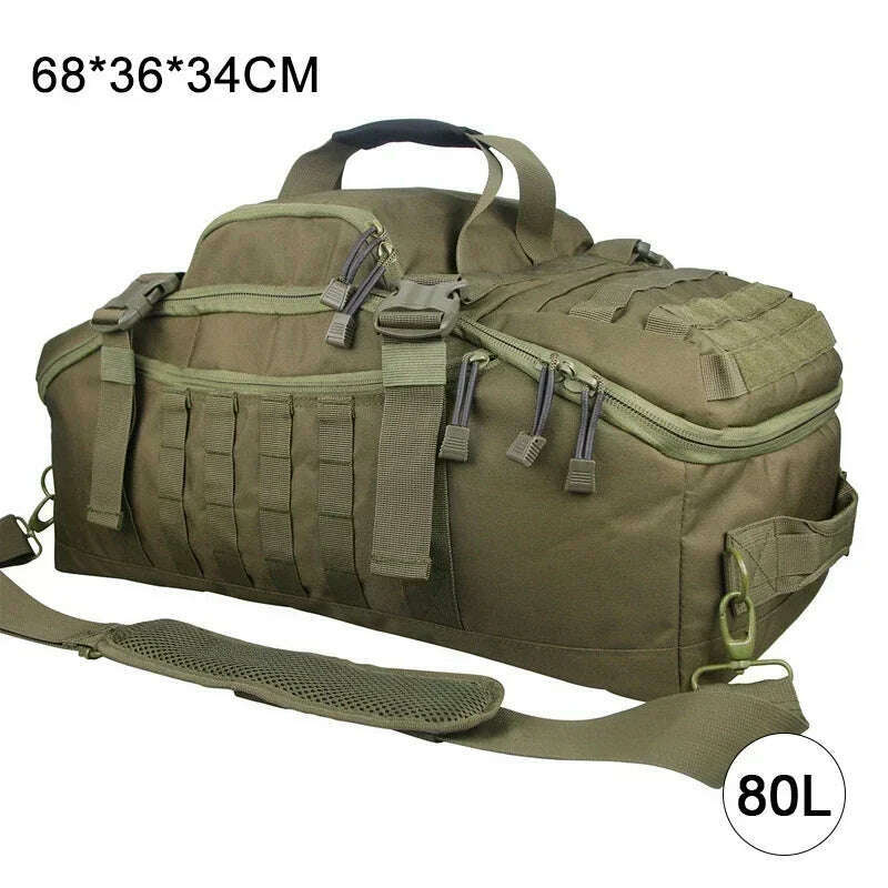 40L 60L 80L Travel Duffel Bag Military Tactical Backpack with Adjustable Strap Weekender Bag for Men Women Waterproof Gym Bags - KIMLUD