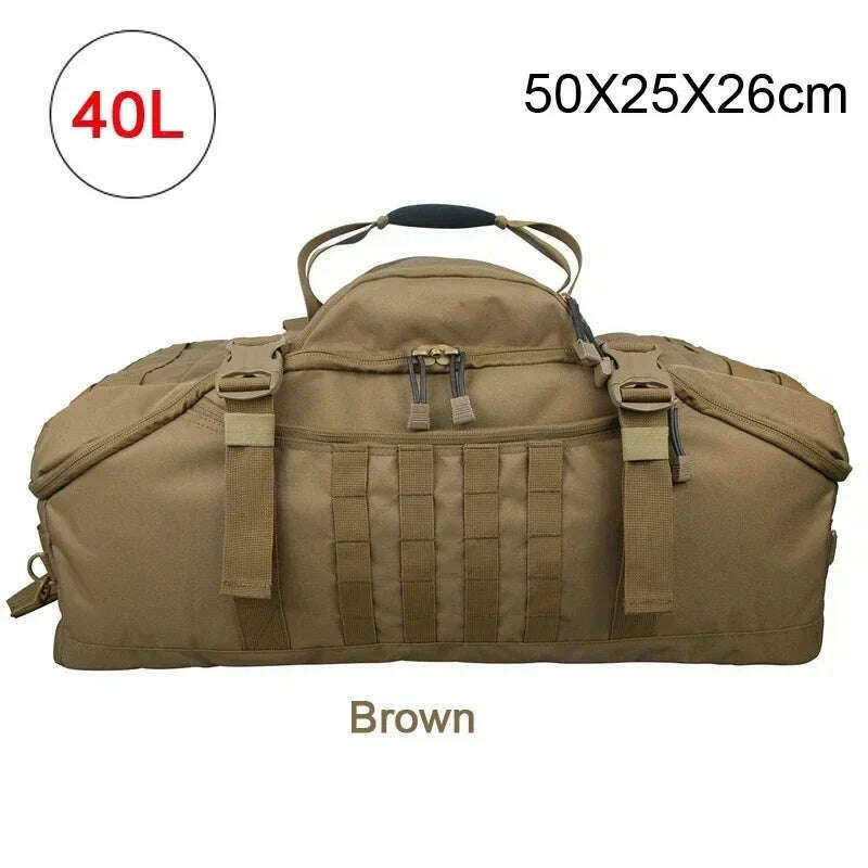 40L 60L 80L Travel Duffel Bag Military Tactical Backpack with Adjustable Strap Weekender Bag for Men Women Waterproof Gym Bags - KIMLUD