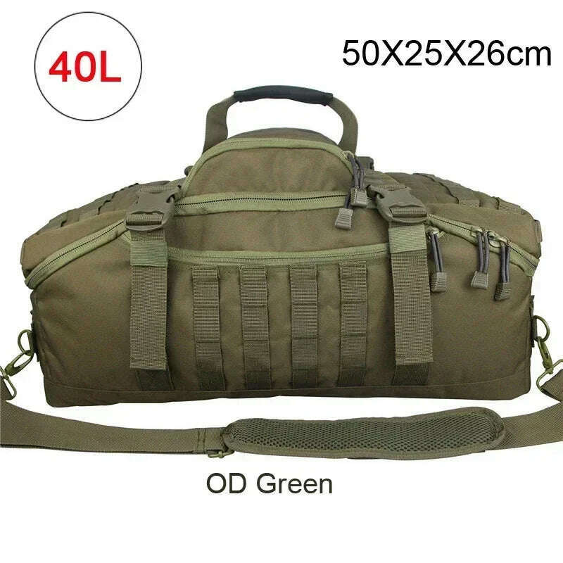 40L 60L 80L Travel Duffel Bag Military Tactical Backpack with Adjustable Strap Weekender Bag for Men Women Waterproof Gym Bags - KIMLUD