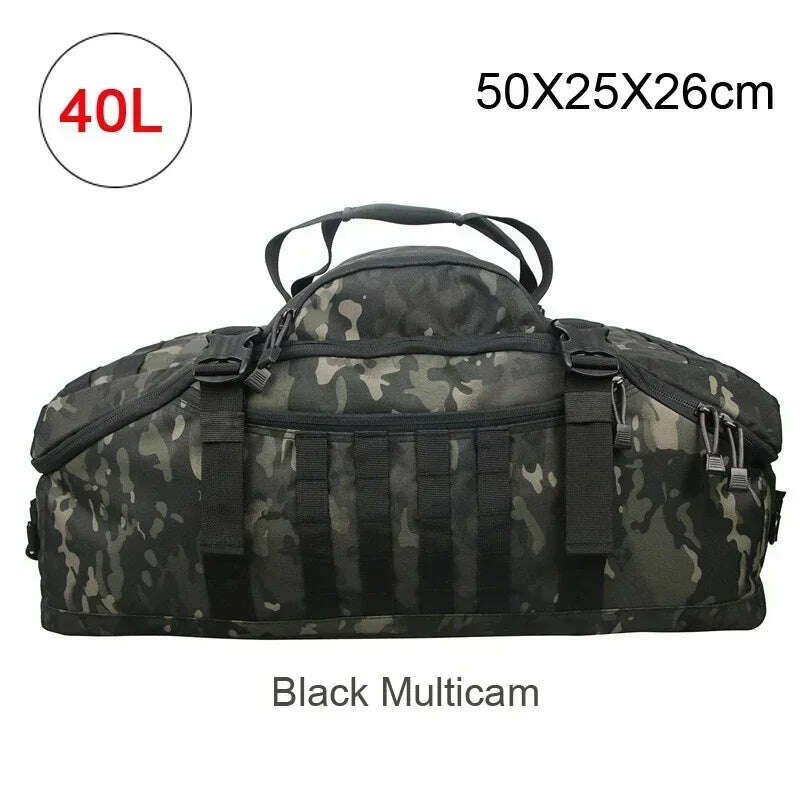 40L 60L 80L Travel Duffel Bag Military Tactical Backpack with Adjustable Strap Weekender Bag for Men Women Waterproof Gym Bags - KIMLUD