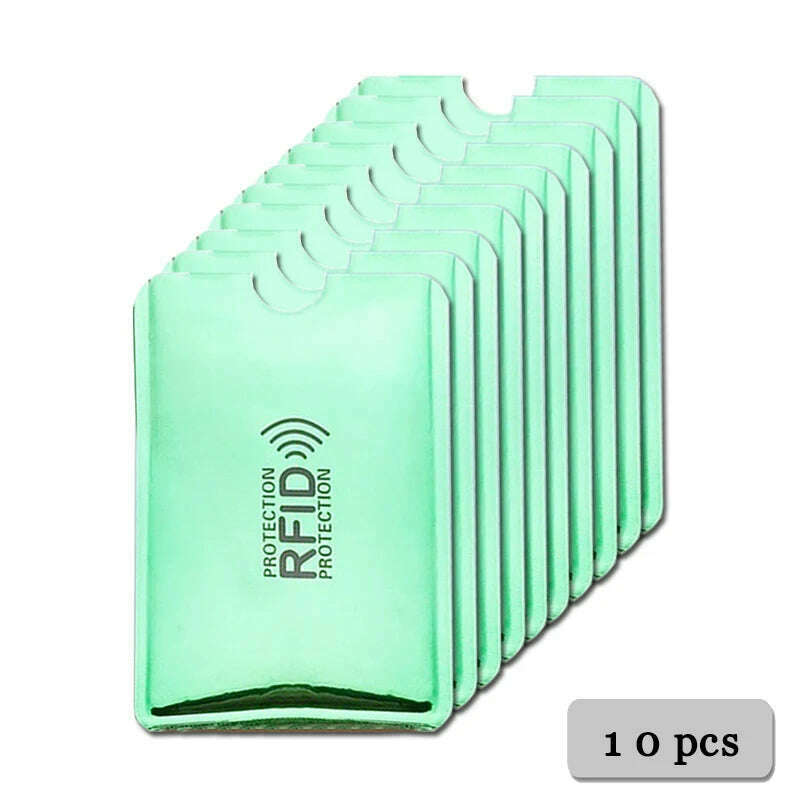 5-20 pcs Aluminium Anti Rfid Card Holder NFC Blocking Reader Lock Id Bank Card Holder Case Protection Metal Credit Card Case - KIMLUD