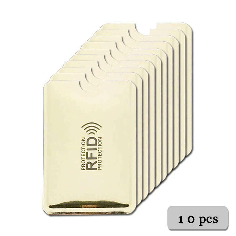 5-20 pcs Aluminium Anti Rfid Card Holder NFC Blocking Reader Lock Id Bank Card Holder Case Protection Metal Credit Card Case - KIMLUD