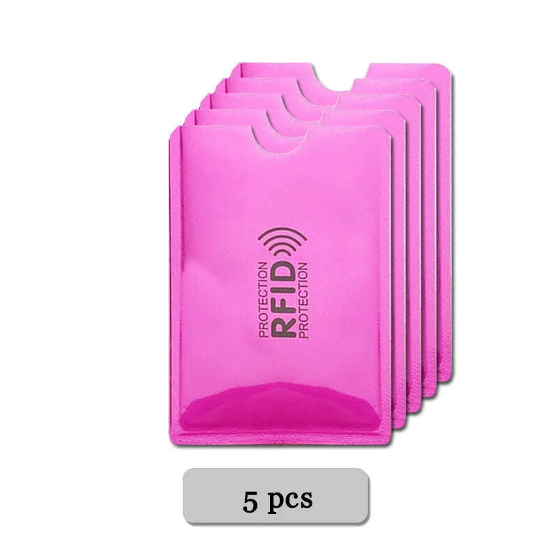 5-20 pcs Aluminium Anti Rfid Card Holder NFC Blocking Reader Lock Id Bank Card Holder Case Protection Metal Credit Card Case - KIMLUD