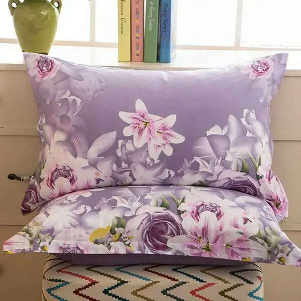 50 1 Piece 48cm*74cm Pillowcase 100% Cotton Beauty Floral Printing Pillow Case Cover For Bedroom - KIMLUD