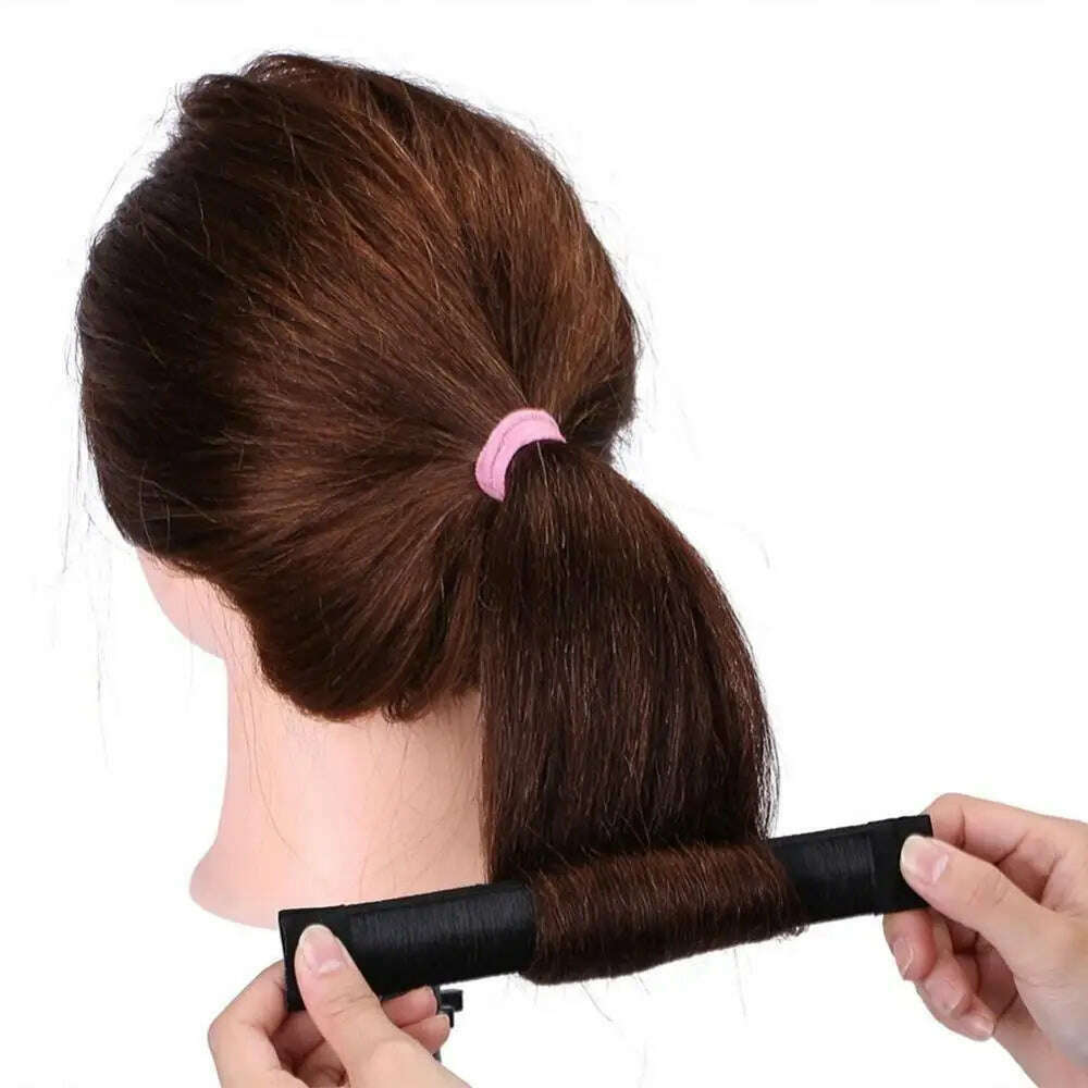 KIMLUD, 50% Hot Sale Magic Hair Styling Braider Synthetic Wig Hair Donut Girls Women French Twist DIY Hairbands Maker Hair Accessories, KIMLUD Womens Clothes