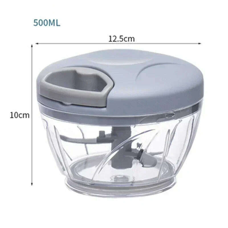 KIMLUD, 500/900ML Garlic Chopper Manual Rotate Vegetable Cutter Chopper Slicer Fruit Garlic Crusher Kitchen Gadget Blenders Meat Grinder, KIMLUD Womens Clothes