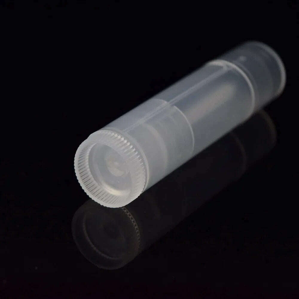 50pcs 5g DIY Lip Balm Container Tubes with Plastic Cap for Homemade Lip Balm Travel Empty Cosmetic Containers Lipstick Tube - KIMLUD