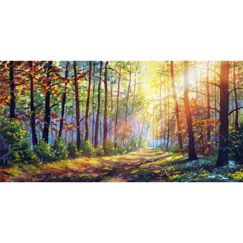 KIMLUD, 5D Diy Diamond Painting Morning Forest Scenery Modern Art Diamond Embroidery Handmade Gift Cross Stitch Wall Bedroom Home Decor, 8477 / 30x60cm, KIMLUD Womens Clothes