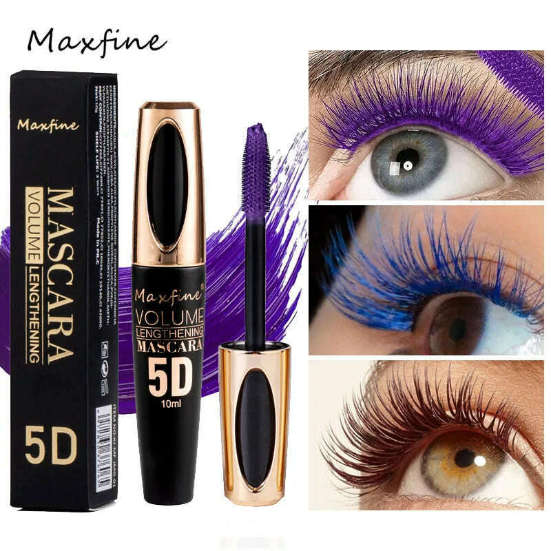 5D silk mascara with big eyes, strong and lasting black content and length, waterproof and non-caking, and prolonged mascara. - KIMLUD