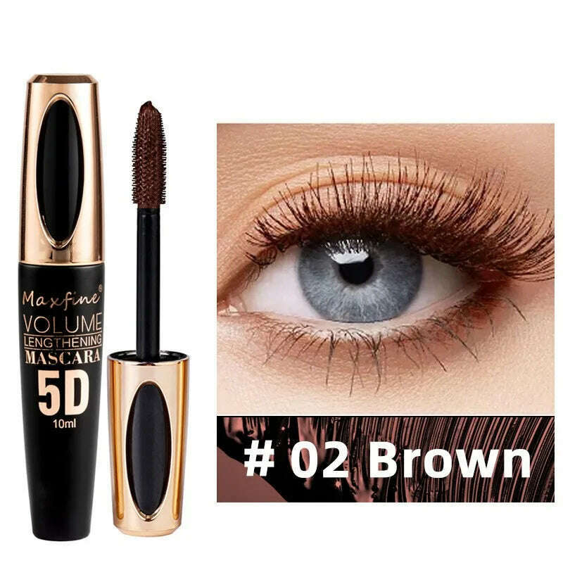 5D silk mascara with big eyes, strong and lasting black content and length, waterproof and non-caking, and prolonged mascara. - KIMLUD