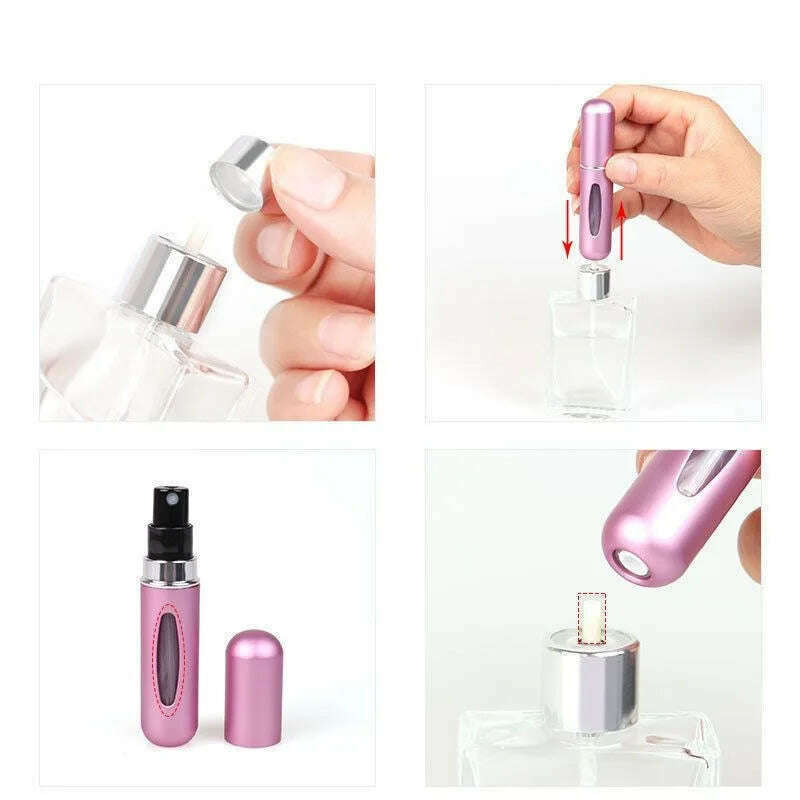 KIMLUD, 5Ml Perfume Atomizer Portable Liquid Cosmetics Containers Traveling Mini Alcochol Perfume Refillable Bottles Empty Spray Bottle, KIMLUD Womens Clothes