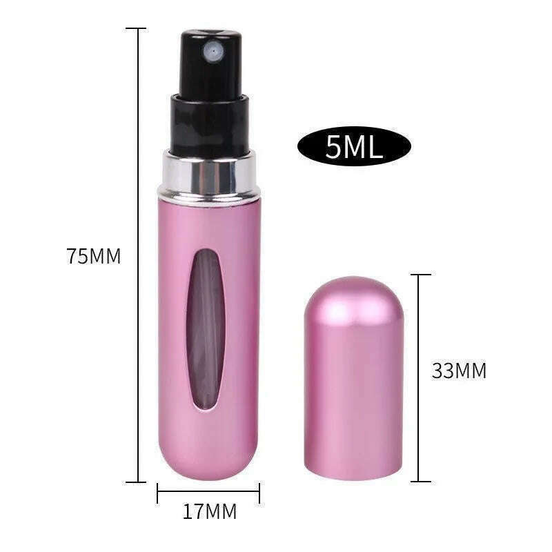 KIMLUD, 5Ml Perfume Atomizer Portable Liquid Cosmetics Containers Traveling Mini Alcochol Perfume Refillable Bottles Empty Spray Bottle, KIMLUD Womens Clothes