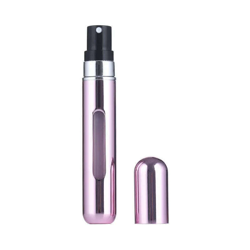 KIMLUD, 5Ml Perfume Atomizer Portable Liquid Cosmetics Containers Traveling Mini Alcochol Perfume Refillable Bottles Empty Spray Bottle, 8ML Bright pink, KIMLUD Womens Clothes