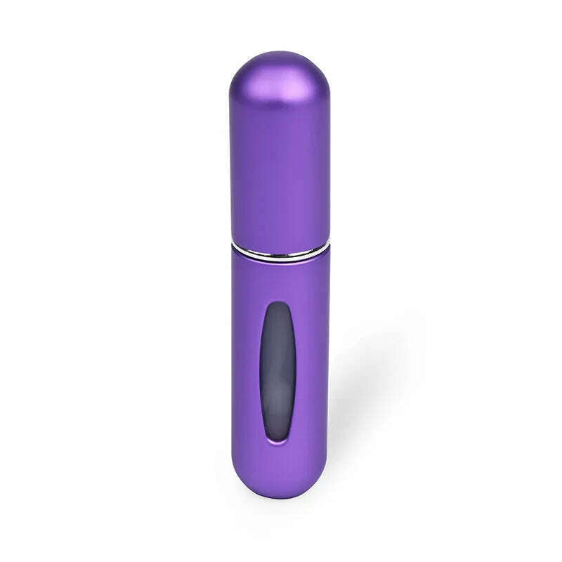 KIMLUD, 5Ml Perfume Atomizer Portable Liquid Cosmetics Containers Traveling Mini Alcochol Perfume Refillable Bottles Empty Spray Bottle, 5ML Matte purple, KIMLUD Womens Clothes