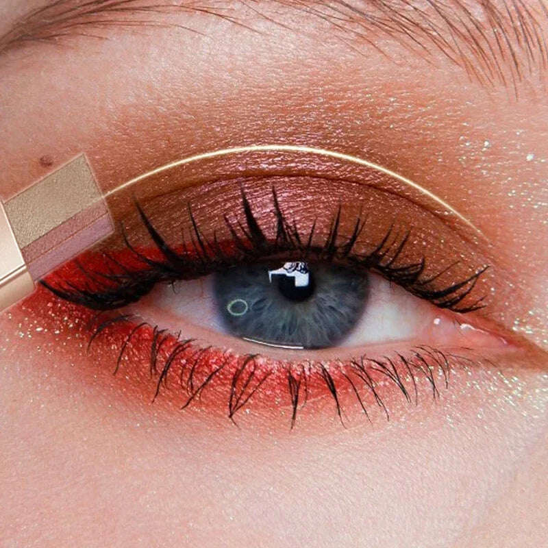 6 Colors Double Color Glitter Eye Shadow Stick Matte Eyeshadow Makeup Waterproof Bicolor Shimmer Cosmetics Beauty Makeup Tools - KIMLUD