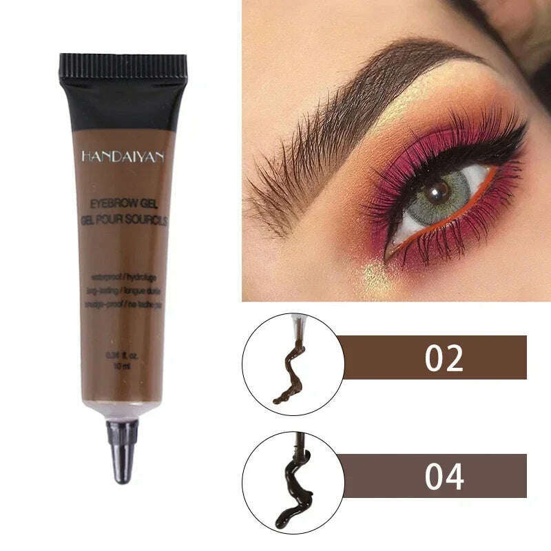 KIMLUD, 6 Colors Natural Liquid Dyeing Eyebrow Cream Set Waterproof Durable Brown Tint Eyebrow Henna Mascara Eyebrows Paint Makeup, KIMLUD Womens Clothes