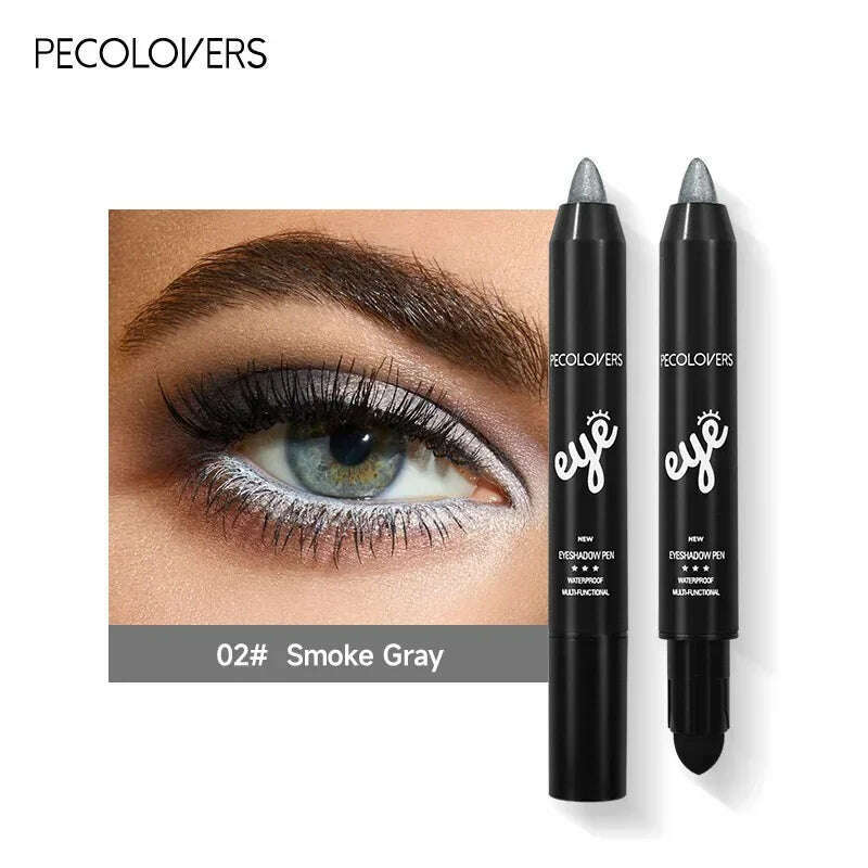 6 Colors Pearlescent Eyeshadow Eyeliner Pencil Glitter Matte Eye Shadow Makeup Pigment Silkworm Eyeshadow Pen - KIMLUD