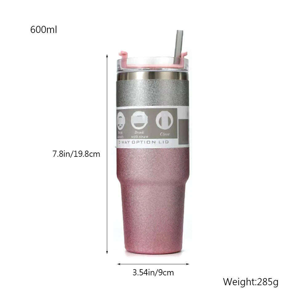 KIMLUD, 600/900ml Tumblers Double Wall Water Thermal termos Coffee Mug  Flasks Stainless Steel Thermoses 30oz 20oz Cup Bottle, KIMLUD Womens Clothes