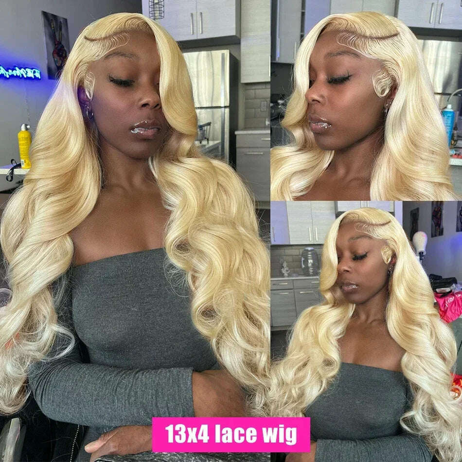 KIMLUD, 613 HD Lace Frontal Wig 13x6 Colored Body Wave Lace Front Wigs Human Hair 13x4 Transparent Lace Front Wig Brazilian Glueless Wig, KIMLUD Womens Clothes