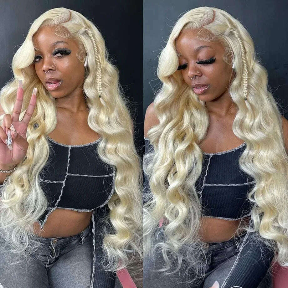 KIMLUD, 613 HD Lace Frontal Wig 13x6 Colored Body Wave Lace Front Wigs Human Hair 13x4 Transparent Lace Front Wig Brazilian Glueless Wig, KIMLUD Womens Clothes