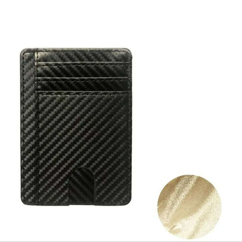 8 Slot Slim RFID Blocking Leather Wallet Credit ID Card Holder Purse Money Case Cover Anti Theft for Men Women Men Fashion Bags - KIMLUD