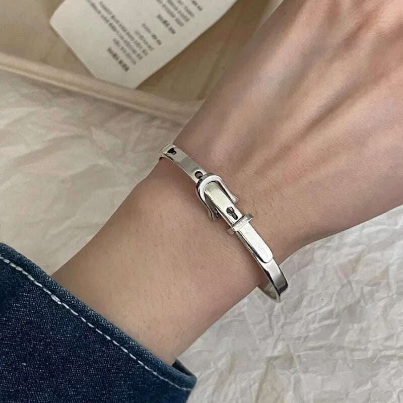 KIMLUD, 925 Sterling Silver Bracelet Good Luck Ball Words Punk Heart Strawberry For Woman Girl Fashion Jewelry Gift Dropship Wholesale, 4, KIMLUD APPAREL - Womens Clothes