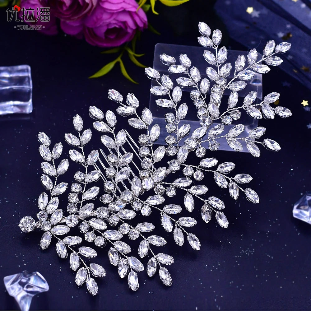 YouLaPan Bling Rhinestone Headband  Wedding Bridesmaid Headwear Women Fashion Hair Accessories Handmade Bride Tiara HP438