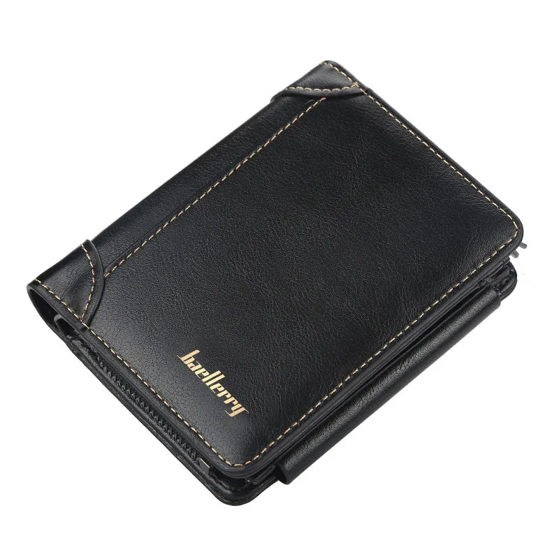 New PU Leather Men Wallets High Quality Zipper Short Desigh Card Holder Male Purse Vintage Coin Holder Men Wallets