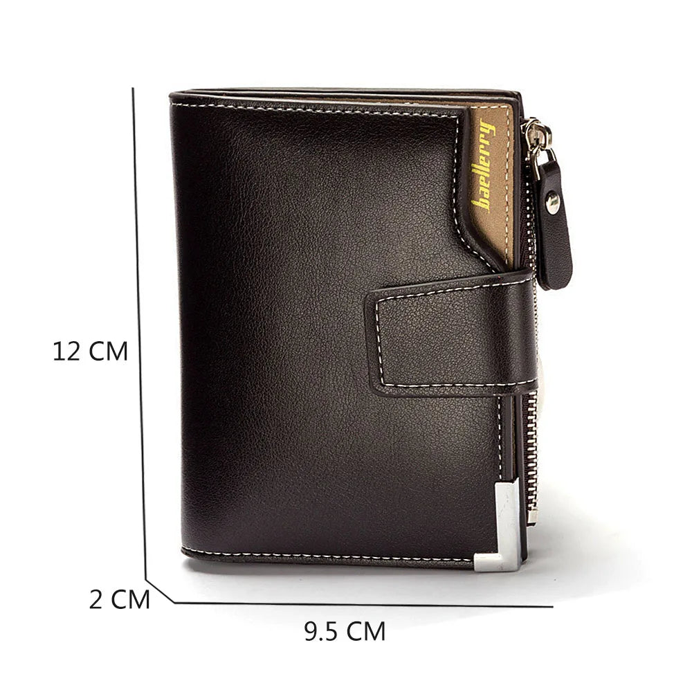 Customized Men Wallets Name Engraving Card Holders Zipper Fashion Short Men Purse PU Leather High Quality Male Purse For Men