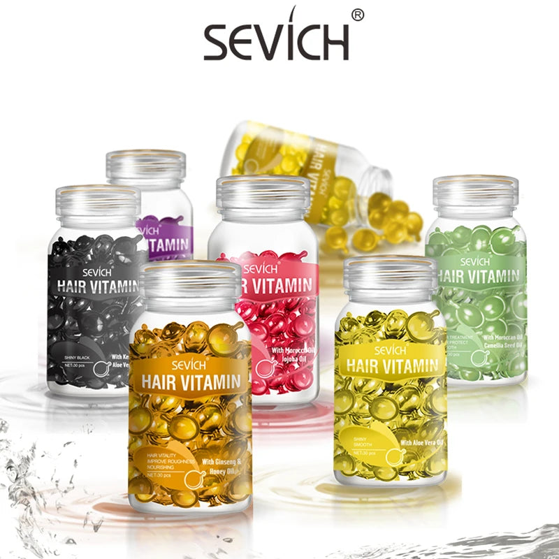 Sevich Moroccan Treatment Oil For Dry Hair Nourishing & Scalp Treatments Hair Vitamin Keratin Complex Oil Capsule Hair Serum