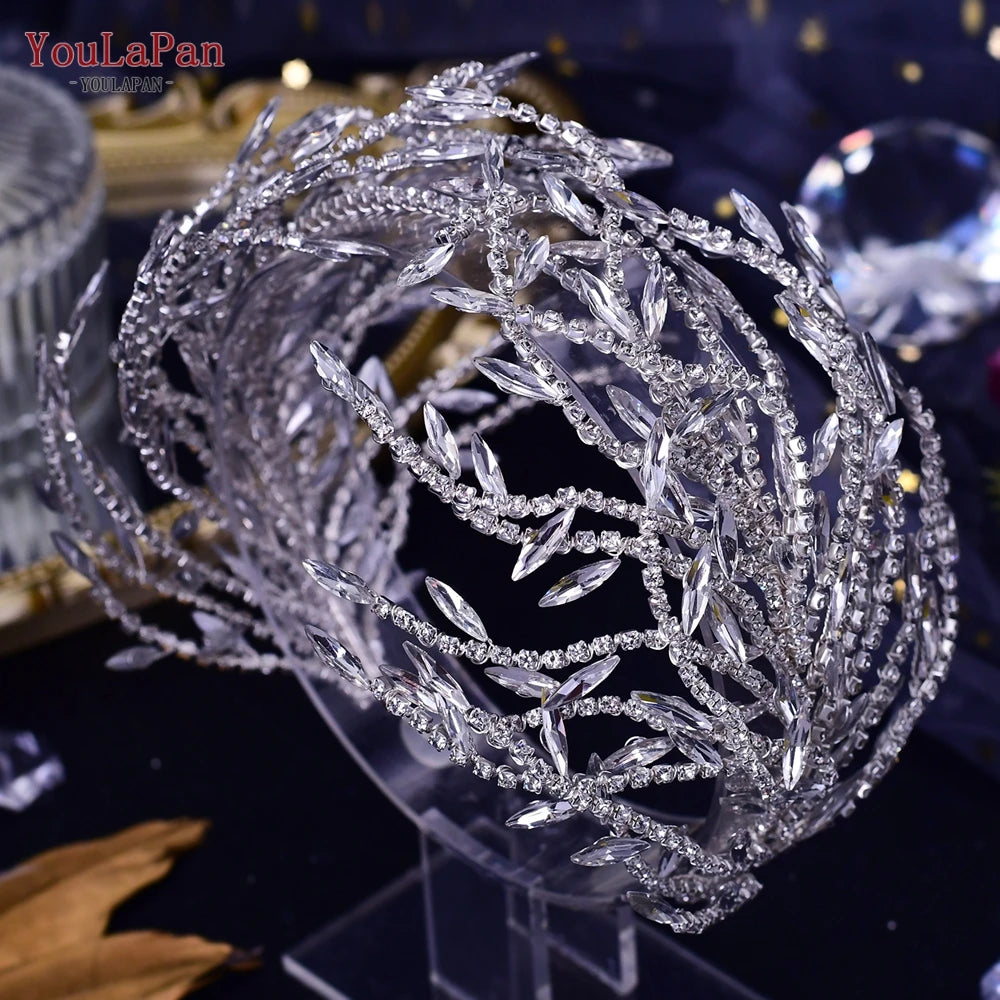 KIMLUD, YouLaPan Luxury Rhinestone Bride Headband Woman Headpiece Wedding Hair Accessories Pageant Headdresse Wedding Tiara HP425, HP421-S / CHINA, KIMLUD APPAREL - Womens Clothes