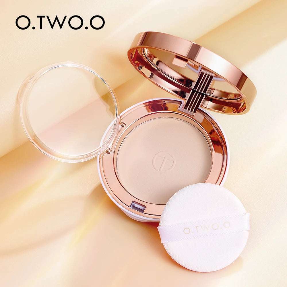 KIMLUD, O.TWO.O Face Setting Powder Cushion Compact Powder Oil-Control 3 Colors Matte Smooth Finish Concealer Makeup Pressed Powder, KIMLUD Womens Clothes