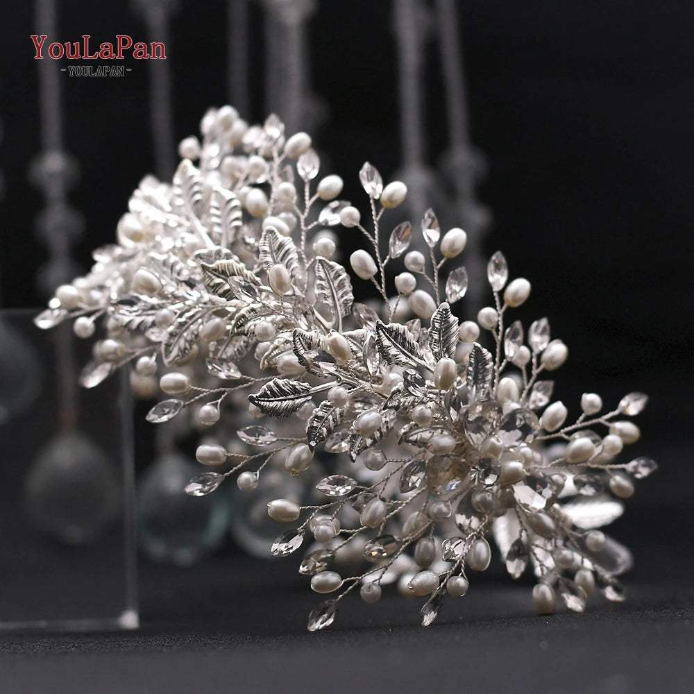 KIMLUD, TOPQUEEN HP304 Bridal Crowns and Tiaras Woman Headgear Rhinestone Hairbands Wedding Accessories Bride Headband Headdresses, HP322-S, KIMLUD APPAREL - Womens Clothes