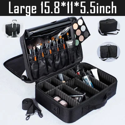 KIMLUD, 2023 New Makeup Cosmetic Case Waterproof Oxford Cloth Large Capacity Travel Storage Bag Tattoo Beautician Suitcases, Black L 3 layer / CHINA, KIMLUD APPAREL - Womens Clothes