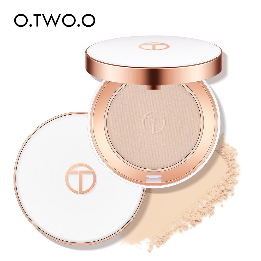 KIMLUD, O.TWO.O Face Setting Powder Cushion Compact Powder Oil-Control 3 Colors Matte Smooth Finish Concealer Makeup Pressed Powder, KIMLUD Womens Clothes