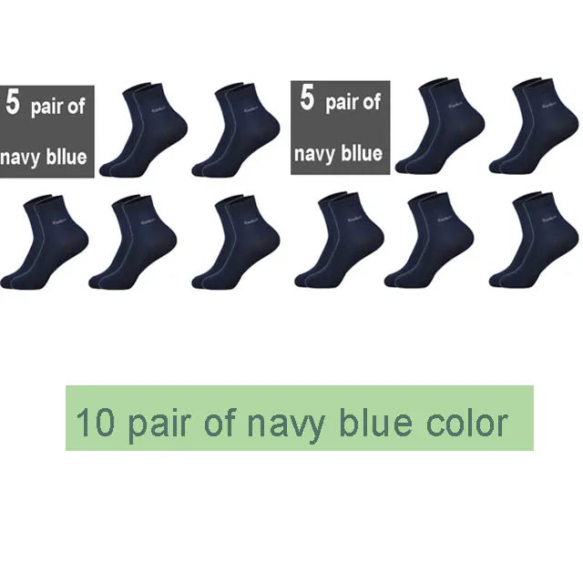 10Pairs/Lot Men Bamboo Socks Brand Comfortable Breathable Casual Business Men's Crew Socks High Quality Guarantee Sox Male Gift