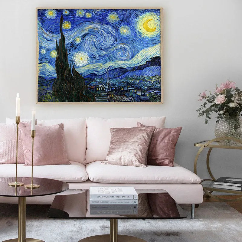 Van Gogh Starry Night Abstract Landscape Canvas Poster Famous Classic Wall Art Print Decorative Picture Modern Living Room Decor