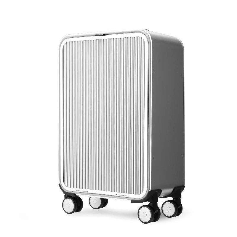 KIMLUD, Luxury Brand 100% Aluminum-magnesium alloy Rolling Luggage 16/20/24 inch size high quality trolley case Business Suitcase Wheels, Silver / 16Inches 400mm, KIMLUD APPAREL - Womens Clothes