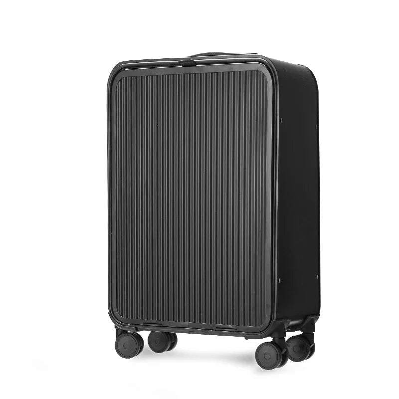 KIMLUD, Luxury Brand 100% Aluminum-magnesium alloy Rolling Luggage 16/20/24 inch size high quality trolley case Business Suitcase Wheels, Black / 20Inches 500mm, KIMLUD APPAREL - Womens Clothes