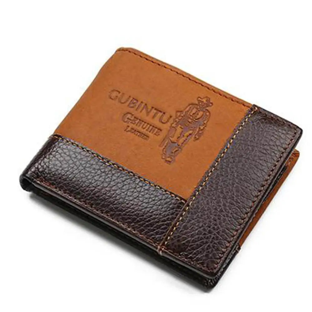 KIMLUD, GUBINTU Genuine Leather Men Wallets Coin Pocket Zipper Real Men's Leather Wallet with Coin High Quality Male Purse Eagle cartera, Type2, KIMLUD APPAREL - Womens Clothes