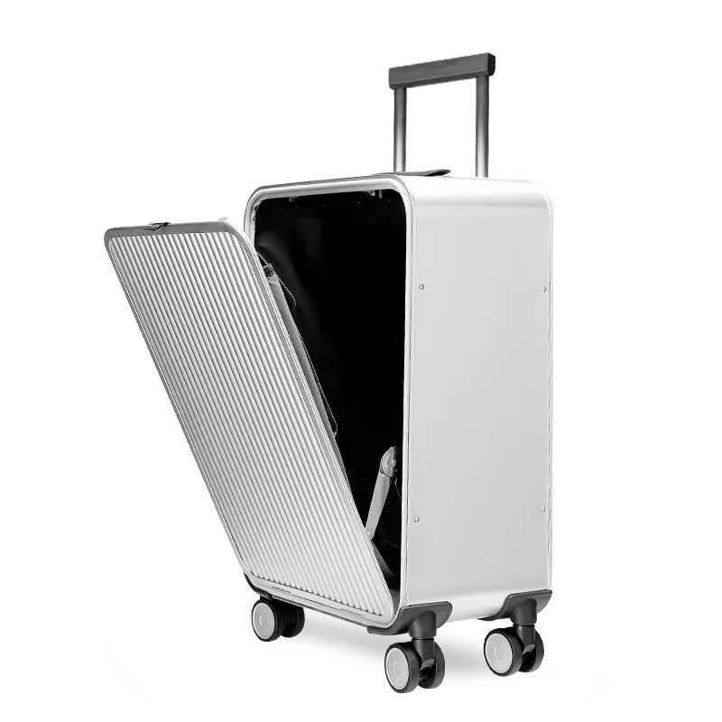 KIMLUD, Luxury Brand 100% Aluminum-magnesium alloy Rolling Luggage 16/20/24 inch size high quality trolley case Business Suitcase Wheels, KIMLUD Womens Clothes