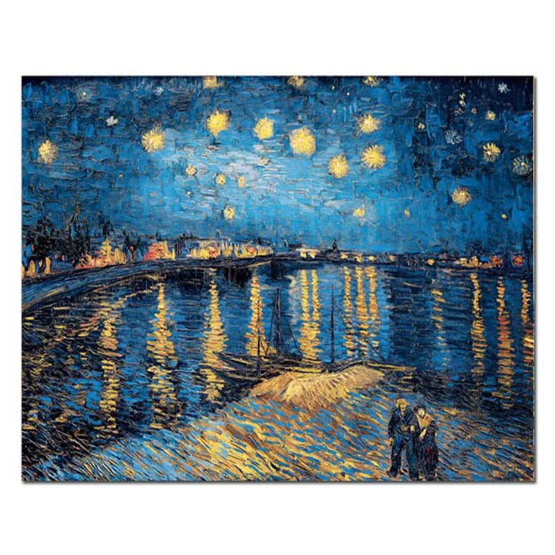 Van Gogh Starry Night Abstract Landscape Canvas Poster Famous Classic Wall Art Print Decorative Picture Modern Living Room Decor