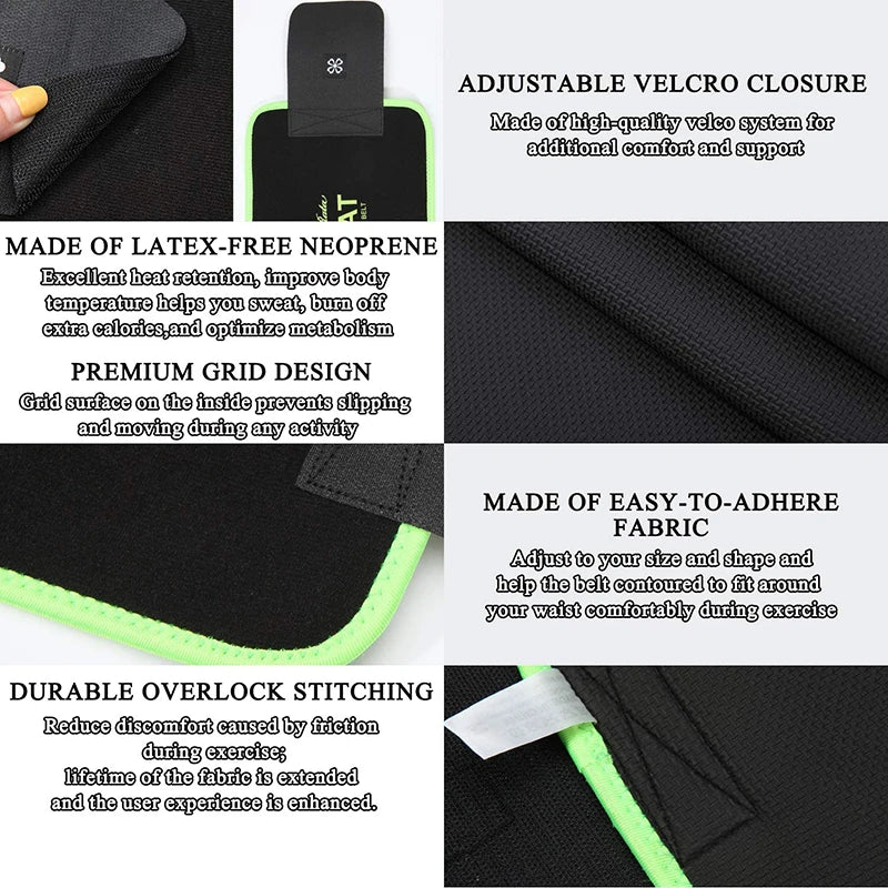 Waist Trimmer Belt Slim Men Body Shaper Cinchers Tummy Control Neoprene Sweat Wrap for Stomach and Back Lumbar Support