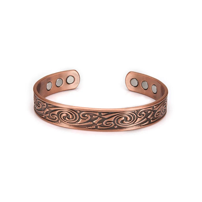 Viking Pure Copper Bracelet Men Adjustable Cuff Energy Magnetic Bracelet Benefits Wristband Hard Health Man Bracelet Knot Metal