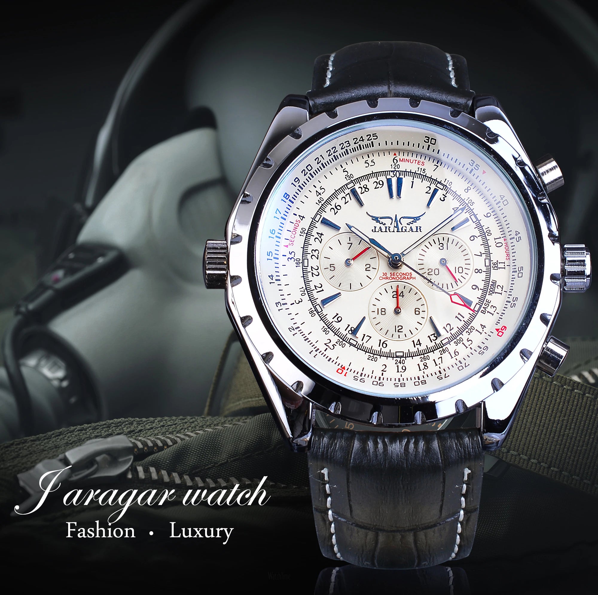 2020 Jaragar Top Brand Luxury Mechanical Male Watches Blue Glass Aviator Series Military True Men's Sport Automatic Wrist Watch