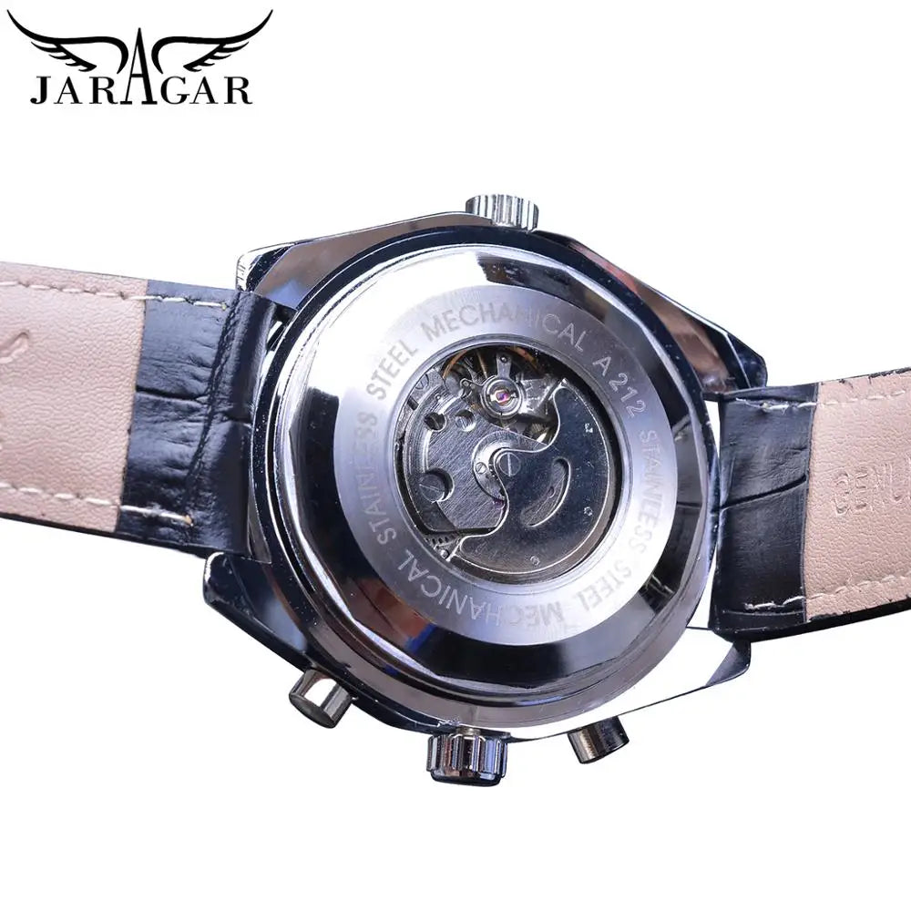 2020 Jaragar Top Brand Luxury Mechanical Male Watches Blue Glass Aviator Series Military True Men's Sport Automatic Wrist Watch