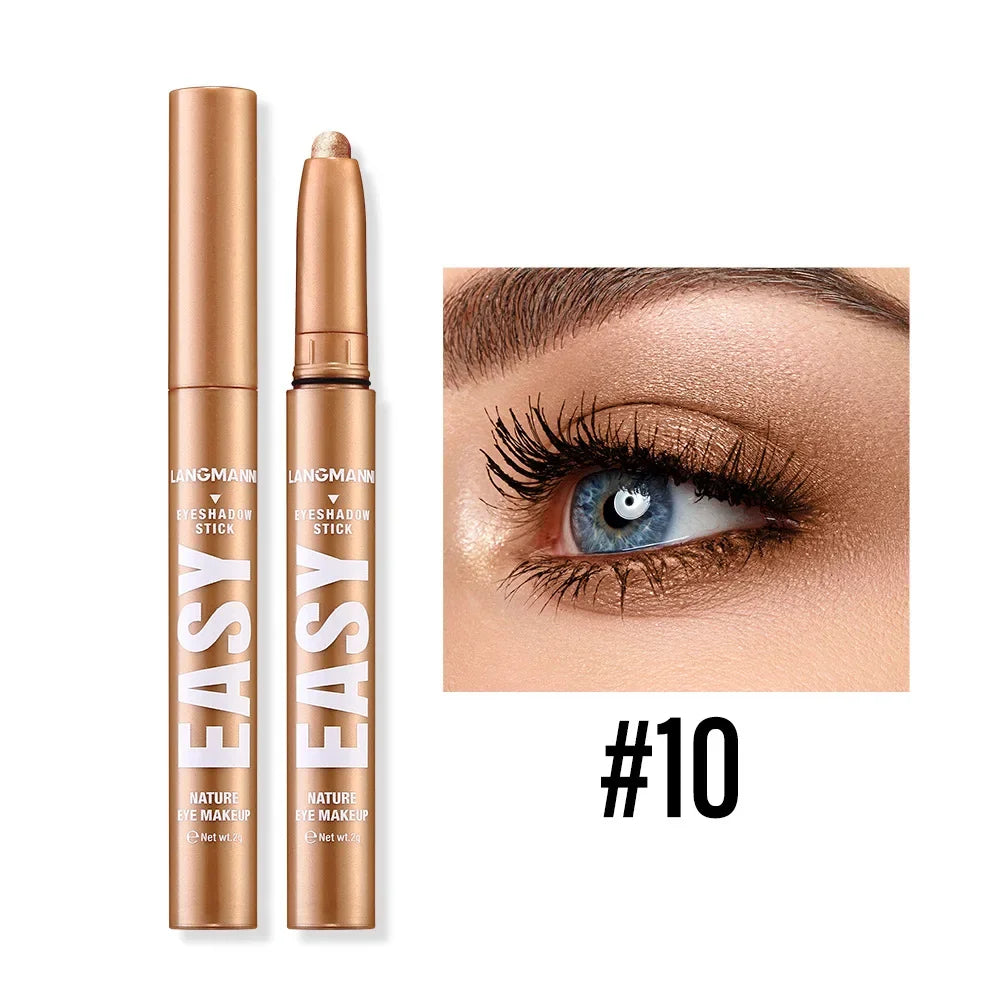 KIMLUD, Smoke Rose Eyeshadow Pencil Glitter High-gloss Silkworm Liner Pen Highlighter Bronze Shimmer Matte Eye Shadow Stick Makeup, 10, KIMLUD APPAREL - Womens Clothes